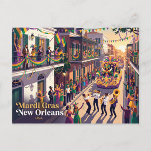 Mardi Gras New Orleans, USA Postcard