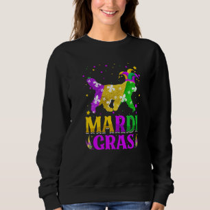 Mardi Gras Newfoundland Dog Lover Carnival Jester  Sweatshirt