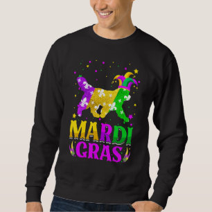 Mardi Gras Newfoundland Dog Lover Carnival Jester Sweatshirt