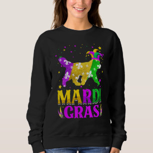 Mardi Gras Newfoundland Dog Lover Carnival Jester_ Sweatshirt