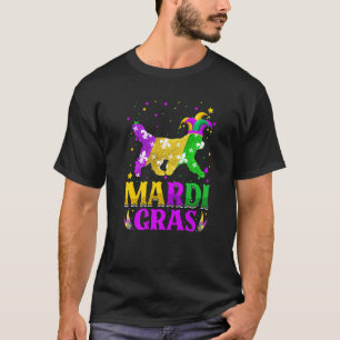 Mardi Gras Newfoundland Dog Lover Carnival Jester  T-Shirt