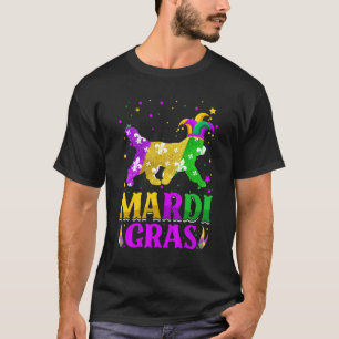 Mardi Gras Newfoundland Dog Lover Carnival Jester_ T-Shirt