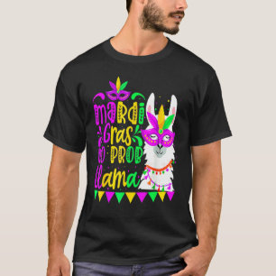 Mardi Gras No Prob Llama Alpaca Funny Carnival Cos T-Shirt