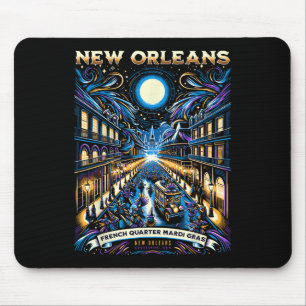 Mardi Gras Nola New Orleans Bourbon Carnival New O Mouse Pad