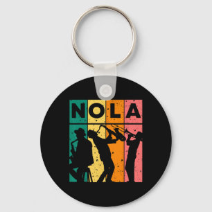 Mardi Gras Nola New Orleans Carnival 2025 Jazz Ret Key Ring