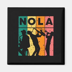 Mardi Gras Nola New Orleans Carnival 2025 Jazz Ret Magnet