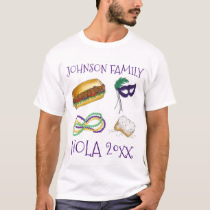 Mardi Gras NOLA New Orleans Family Vacation Trip T-Shirt