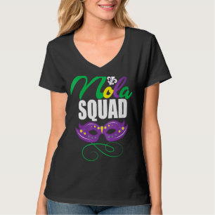 Mardi Gras Nola Squad New Orleans Louisiana Beads  T-Shirt
