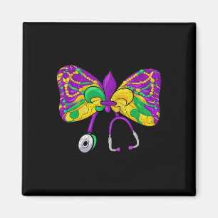 Mardi Gras Nurse Nursing Carnival Parade Coquette Magnet