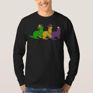 Mardi Gras Otter Beads Festival Animals Jester Hat T-Shirt