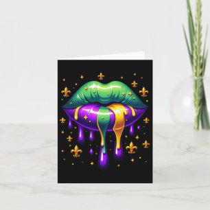 Mardi Gras Outfit Costume Men Women Mardi Gras Lip Card
