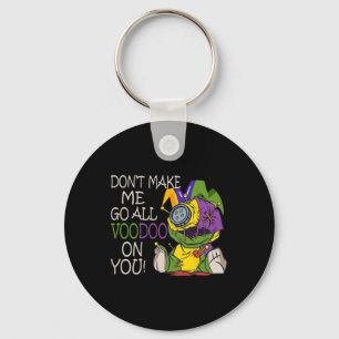 Mardi Gras Outfit For Woman Don't Make Me Go All V Key Ring