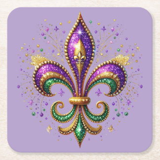 Mardi Gras Paper Coaster