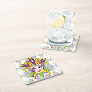 Mardi Gras Paper Coaster