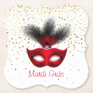 Mardi Gras Paper Coasters