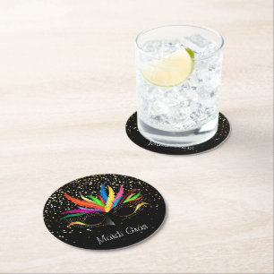 Mardi Gras Paper Coasters