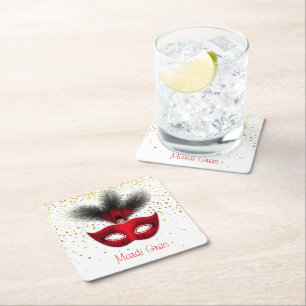 Mardi Gras Paper Coasters