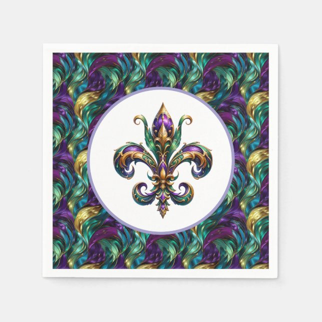 Mardi Gras Paper  Napkin (Front)