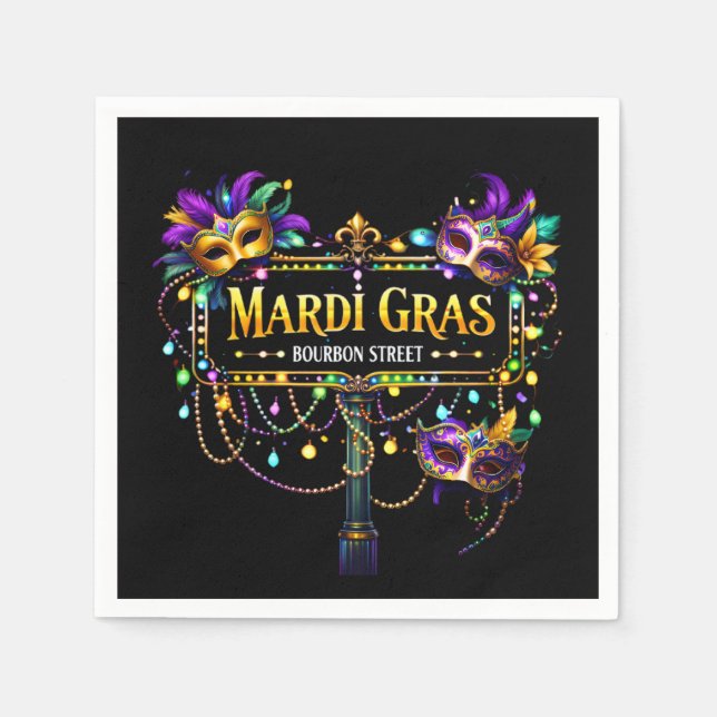 Mardi Gras Paper  Napkin (Front)