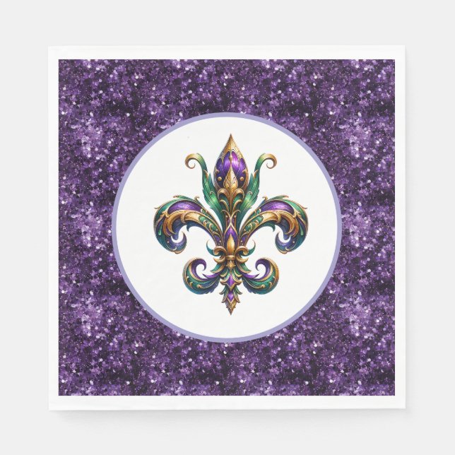 Mardi Gras Paper  Napkin (Front)