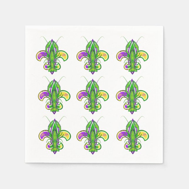 Mardi Gras Paper Napkin (Front)
