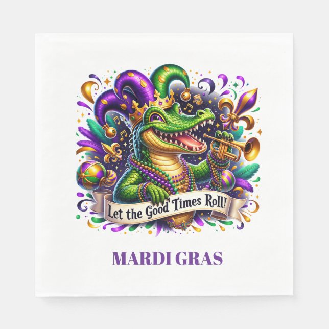 Mardi Gras Paper Napkins (Front)