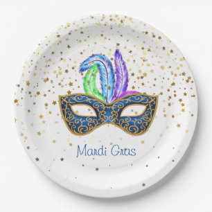 Mardi Gras Paper Plate