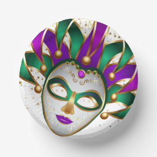 Mardi Gras Paper Plate