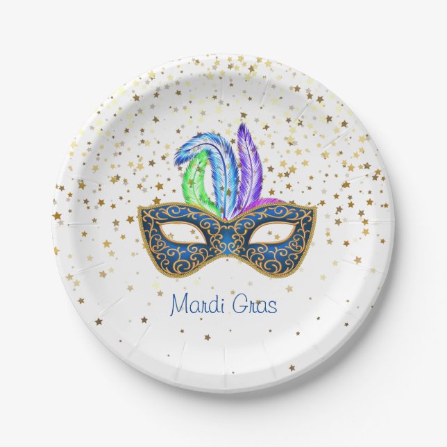 Mardi Gras  Paper Plate (Front)
