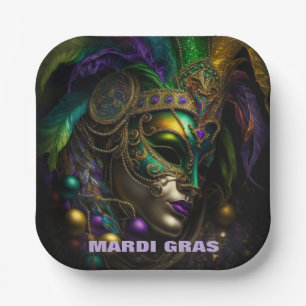 Mardi Gras Paper Plate