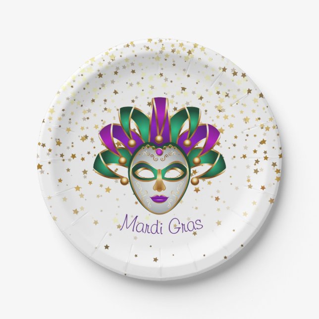 Mardi Gras  Paper Plate (Front)