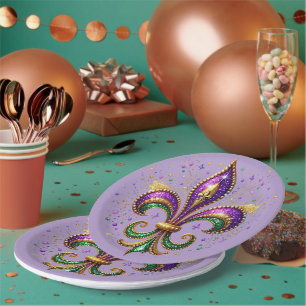 Mardi Gras Paper Plates
