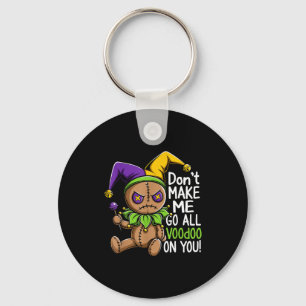 Mardi Gras Parade Stitch Voodoo Doll Jester Spooky Key Ring