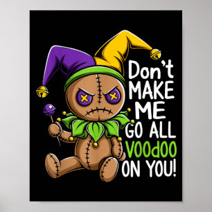 Mardi Gras Parade Stitch Voodoo Doll Jester Spooky Poster