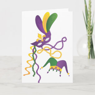 Mardi Gras Party Card