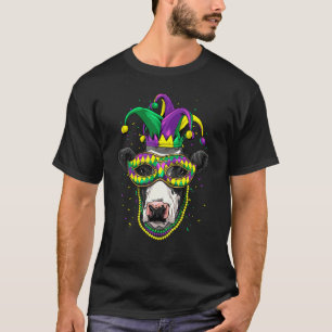 Mardi Gras Party Carnival Jester Cow Farmer Animal T-Shirt