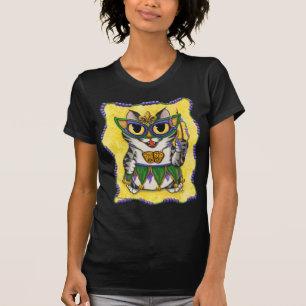 Mardi Gras Party Cat New Orleans Fantasy Art Shirt