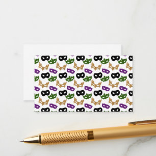 Mardi Gras Party Colourful Carnival Masks NOLA Enclosure Card