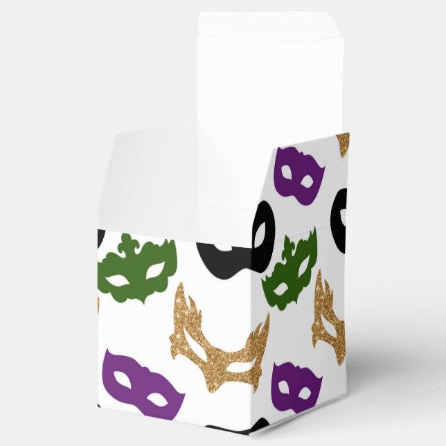 Mardi Gras Party Colourful Carnival Masks NOLA Favour Box (Opened)