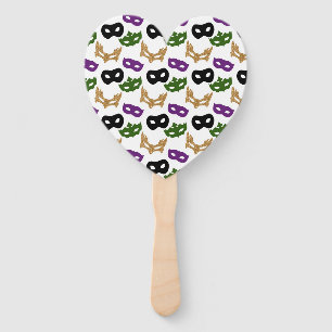 Mardi Gras Party Colourful Carnival Masks NOLA Hand Fan