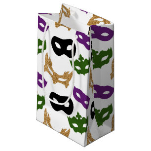 Mardi Gras Party Colourful Carnival Masks NOLA Small Gift Bag