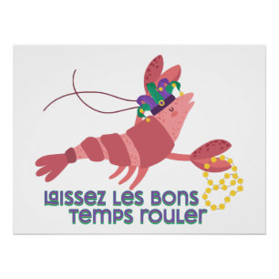 Mardi Gras Party Crawdad  Poster