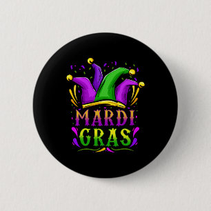 Mardi Gras Party Hat Gift 6 Cm Round Badge