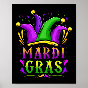 Mardi Gras Party Hat Gift Poster