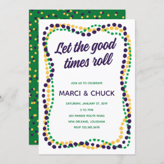 Mardi Gras Party Invitation