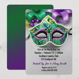Mardi Gras Party Invitation