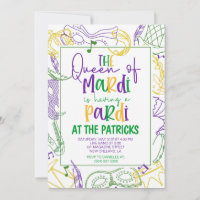 Mardi Gras Party Invitation