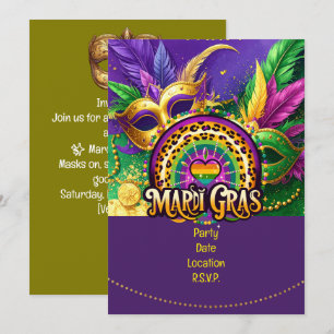 Mardi Gras Party – Let the Good Times Roll Invitation