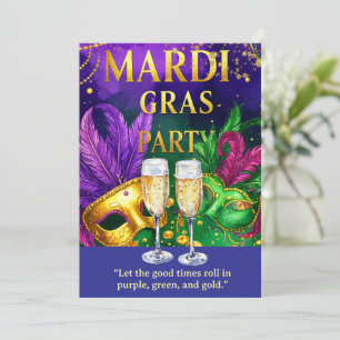 Mardi Gras Party – Let the Good Times Roll  Invitation