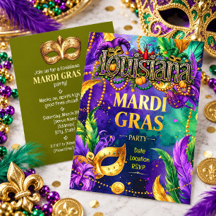 Mardi Gras Party – Lousiana Invitation
